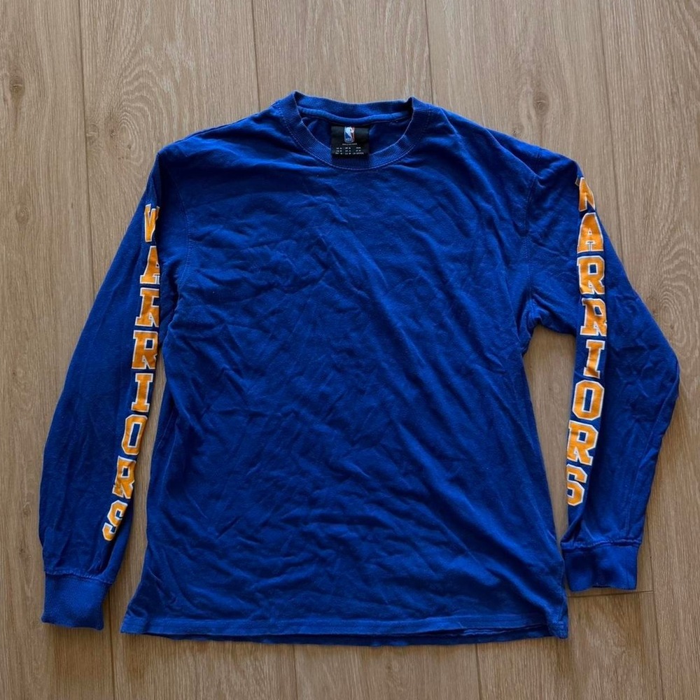 NBA Basketball Golden State Warriors Blue Long Sleeve Shirt